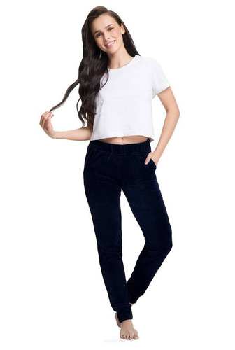 310 Welur Luna Spodnie dresowe Damskie czarny