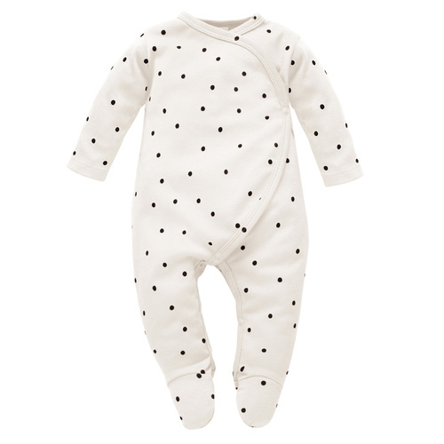 Tres Bien Pinokio Pajac niemowlęcy - ecru groszki