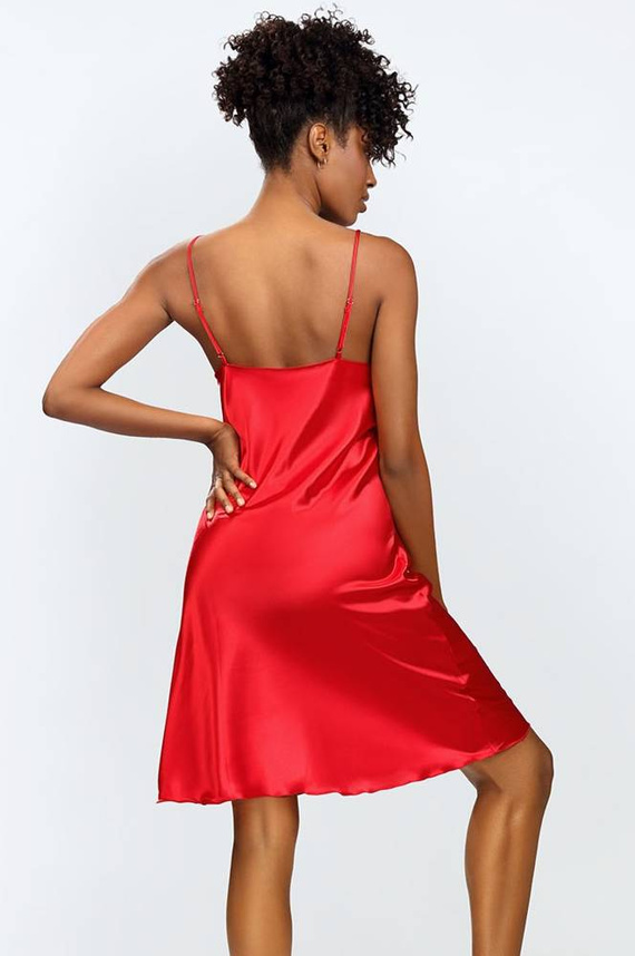 Alika Halka satynowa koszulka damska DKaren - czerwony