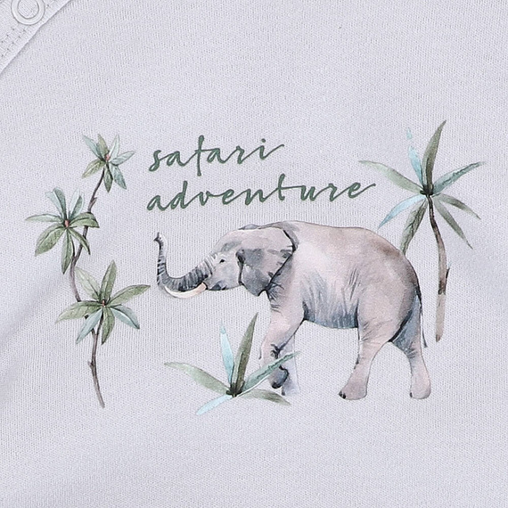 ABN-4301 Safari Adventure Pajacyk z bawełny organicznej Nini - szary