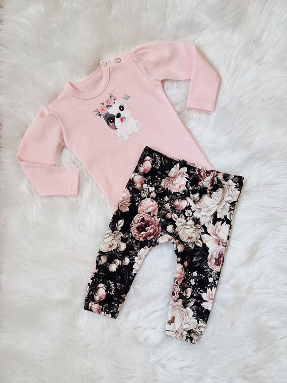 Puppy Bambarillo Body z długim rękawem pudrowy róż