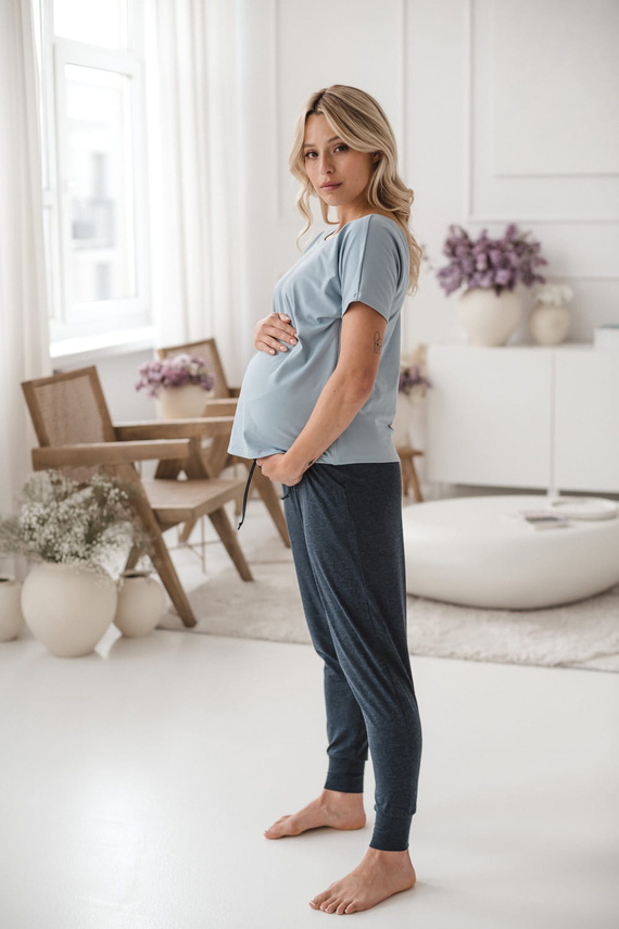 Spodnie Milk&Love dresowe joggersy grafitowy