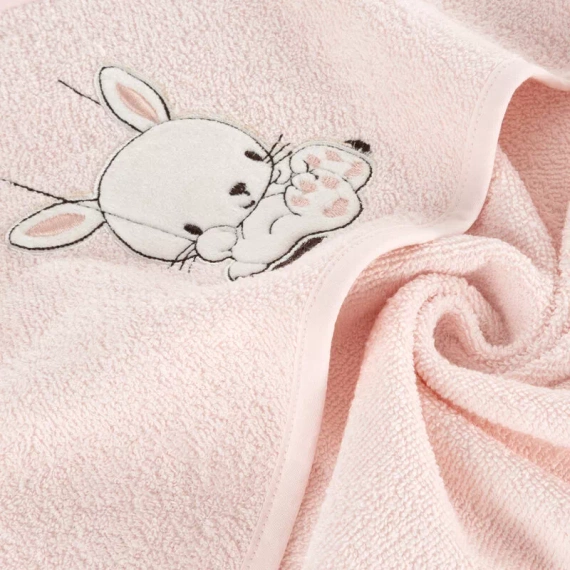 Baby 64 Królik niemowlęce okrycie kąpielowe Eurofirany różowy