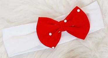 Myszki Bambarillo opaska z kokardką biały