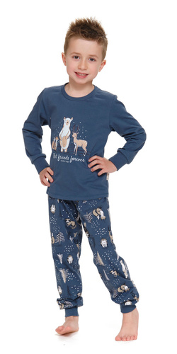 Piżama dziecięca 4324 "Animals" Unisex Doctor Nap - deep blue