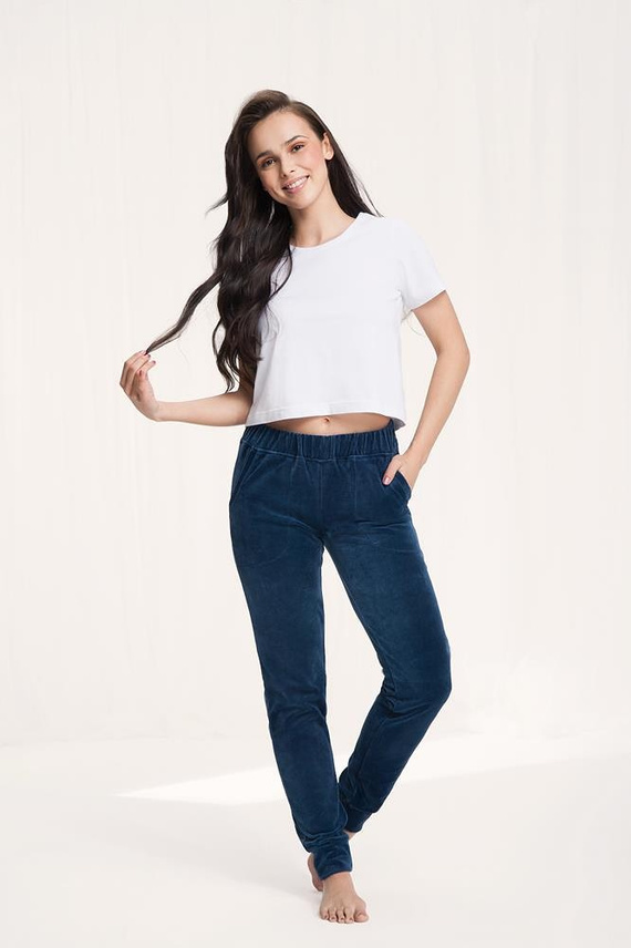 310 Welur Luna Spodnie dresowe Damskie czarny