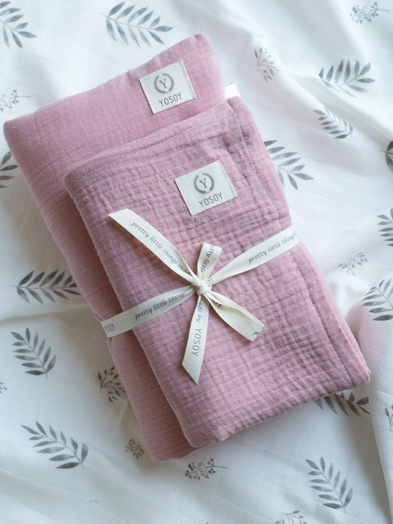 Poduszka i otulacz zestaw muślinowy Yosoy - khaki