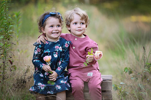 "Rose Bonica" Makoma Sukienka z falbanką 