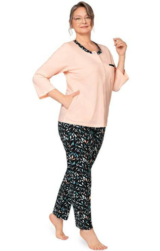 262 Olga II Piżama damska 7/8 Martel - pomarańczowa