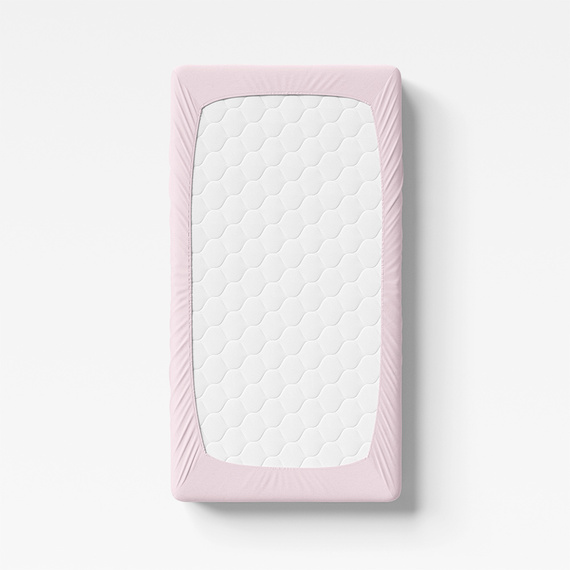 Eevi Prześcieradło dziecięce bawełniane - jasny różowy