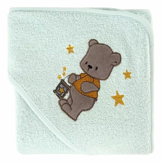 Baby 62 Miś niemowlęce okrycie kąpielowe Eurofirany miętowy