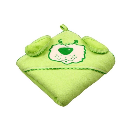 Niemowlęce okrycie kąpielowe "Piesek" Terjan - Zielony