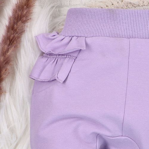 ABN-5485 Underwater World Spodnie dresowe Nini – bawełna organiczna, fioletowe, dla niemowląt