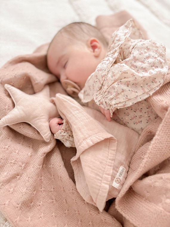 Doudou Yosoy Pluszowa przytulanka - pudrowy róż