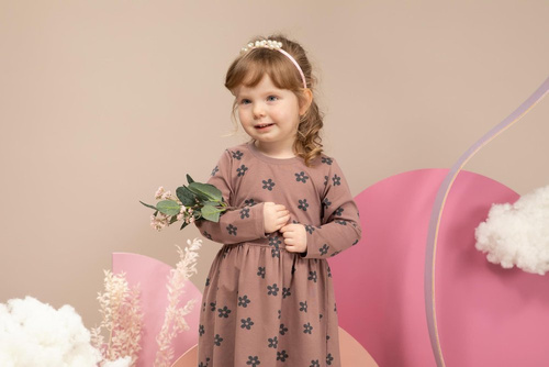 Happiness Pinokio Sukienka z nadrukiem - ciemny róż/druk 