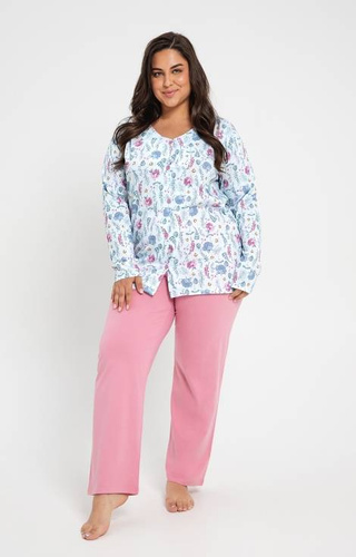 3009 Valencia  Piżama Damska Taro- błękitna