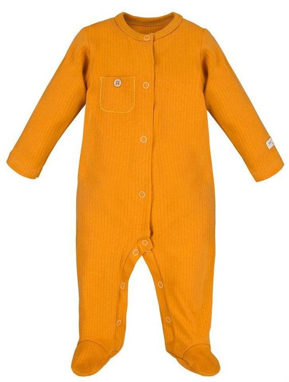 Pajac z kieszonką ze stópkami "Simply Comfy" Ewa Klucze - szary melanż