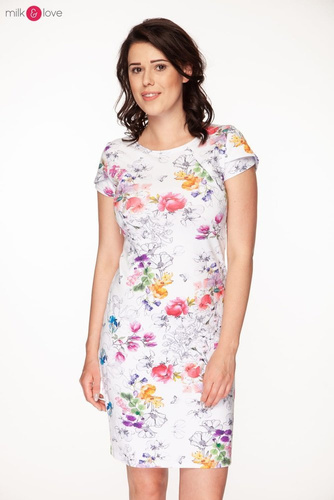 Sukienka do karmienia Milky Dress Milk&Love kwiaty