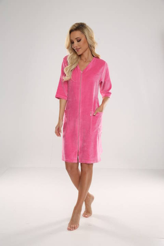 431 Welur Szlafrok Damski Forex - róż