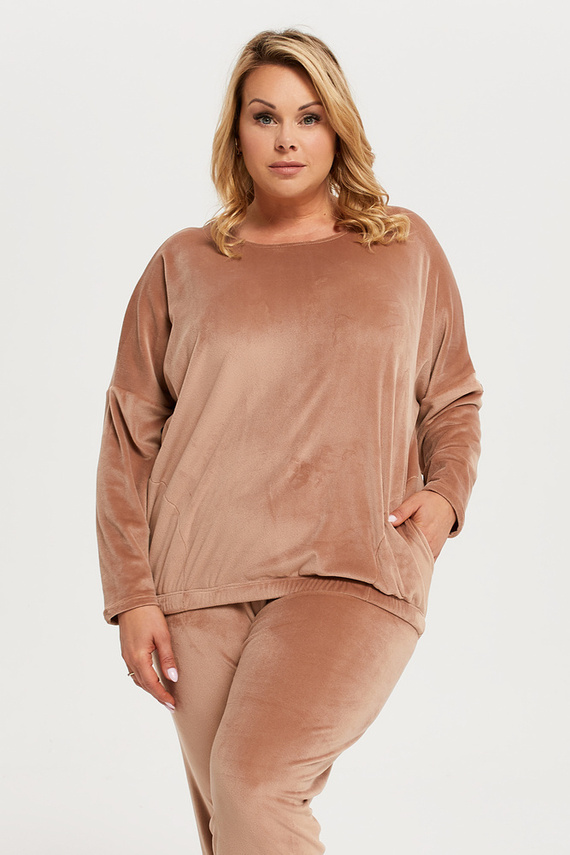 Juga Komplet Damski dł. rękaw, dł. spodnie Italian Fashion - beżowy