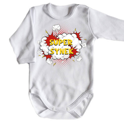 "SUPER SYN" Moocha body długi rękaw czarny