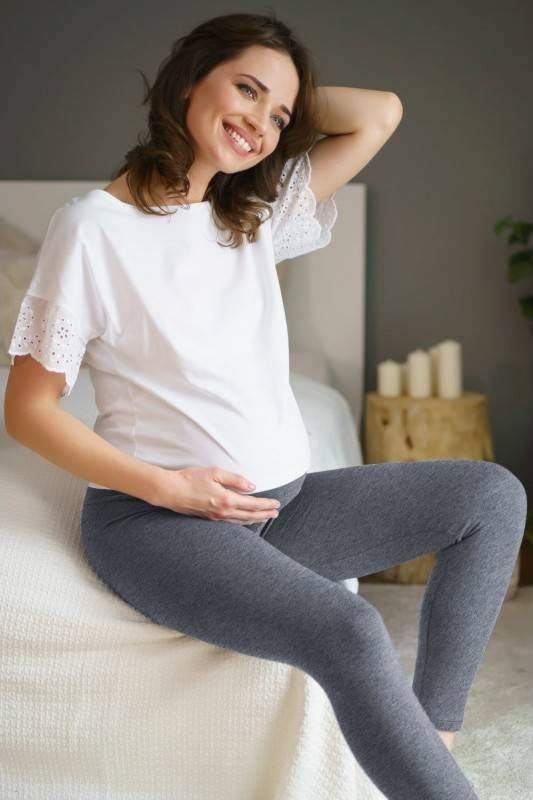 Legginsy Długie Ciążowe 4241 Doctor Nap - dark grey
