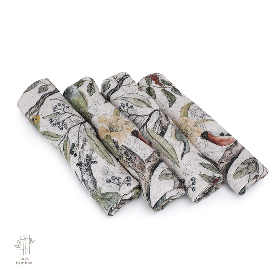 Chusteczki 100% Bamboo Muślin Ornithology Makaszka