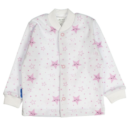 Kaftanik niemowlęcy Śpiące Gwiazdk Martex różowy