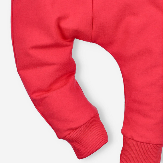 Łąka Spodnie dresowe z bawełny organicznej Nini różowy