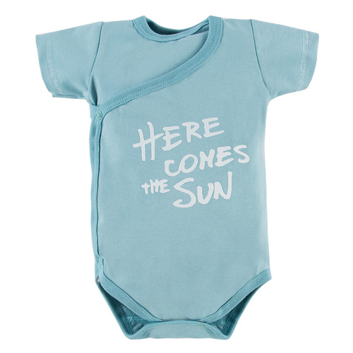 Sahara Eevi Body rozpinane z krótkim rękawem - niebieski