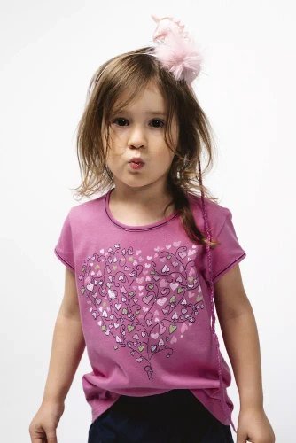 Ontega Italian Fashion Piżama dziewczęca - amarantowy/granatowy