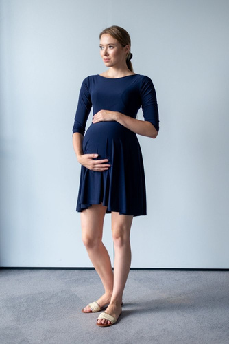 130 Sukienka  do karmienia  MIRACLE-granatowy