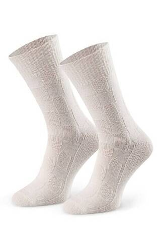 Art.093 Kratka Skarpety damskie wełniane Steven - 045 ecru