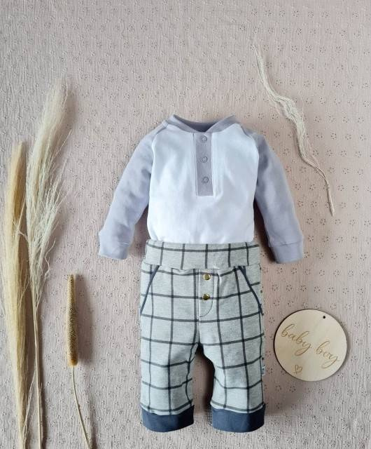 041PS Little Gentleman Body Polo Marija - szary