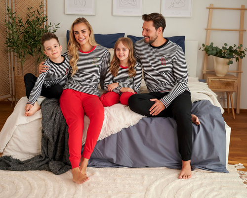 Piżama dziecięca 5236 Unisex Doctor Nap - black red