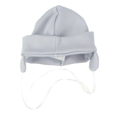 Martex czapeczka z uszkami niemowlęca szary