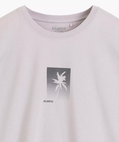 NMP-398 Letnia Piżama Męska 100% Bawełna Peach lawenda-grafit