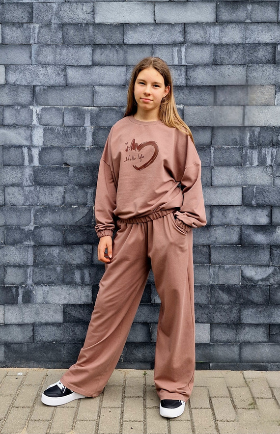 Gaja Bluza dziecięca Bambarillo brązowy | Elastyczna dresówka z bawełny