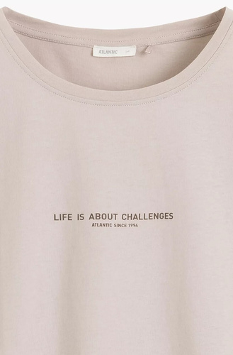 Piżama NLP-509 Atlantic 100% bawełna 3/4 kieszenie beżowa