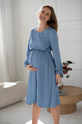 Lovely Dress Midi sukienka ciążowa i do karmienia Milk&Love błękitny
