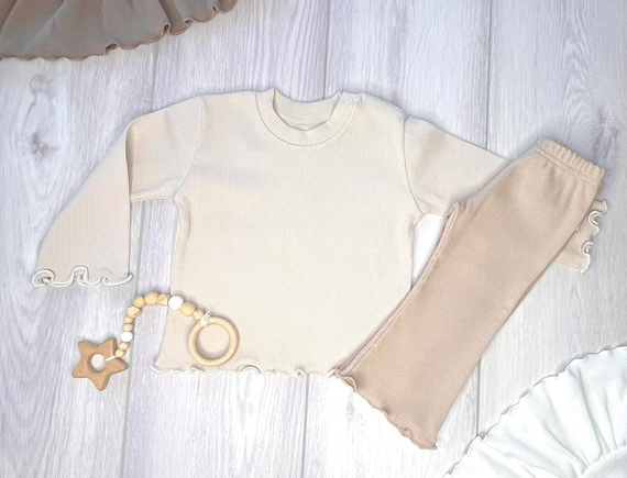 BI012 Mamatti Bluzka dziewczęca - jasny beż