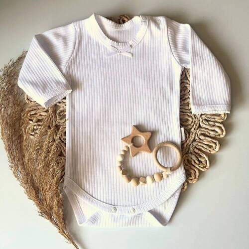 BD082 Prążek Mamatti Body z długim rękawem