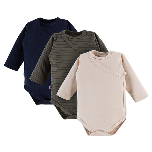 Good Day Eevi Body niemowlęce 3-pak - granatowy/zielony/beżowy