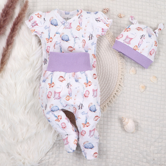 ABN-5473 Underwater World Body kopertowe Nini – bawełna organiczna, krótki rękaw