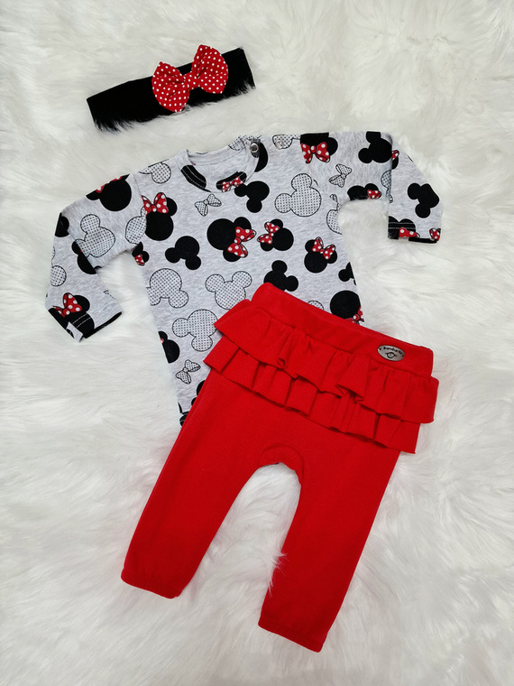 Myszki Bambarillo Body z długim rękawem - szary