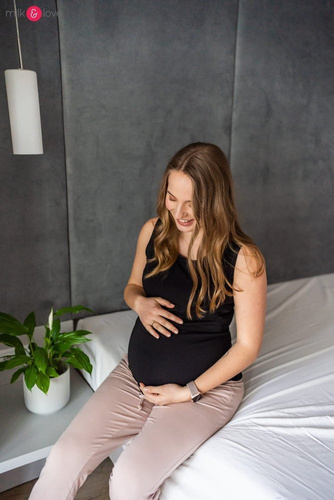 Milk Top Milk&Love koszulka ciążowa i do karmienia czarny