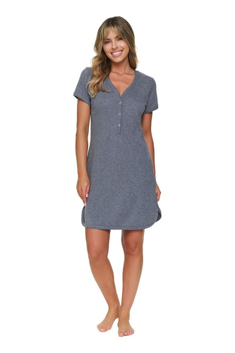 Koszula Nocna Doctor Nap 7570 Dark Grey 100% Bawełna do Karmienia