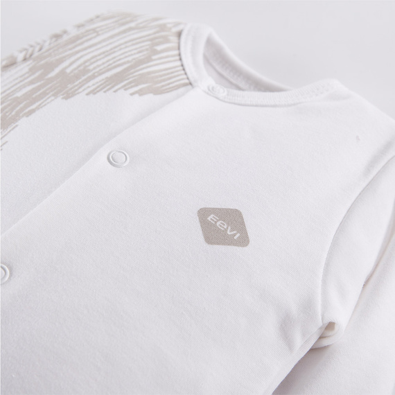 Pacific Eevi Pajac ze stópkami - biały druk