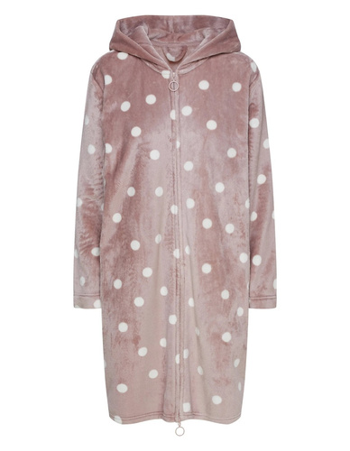 Henderson Ladies Grimma 45428 Szlafrok Damski z Kapturem na Zamek Mauve