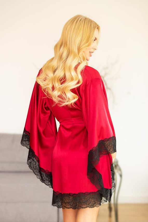 Mahe Szlafrok Damski Kalimo - bordowy